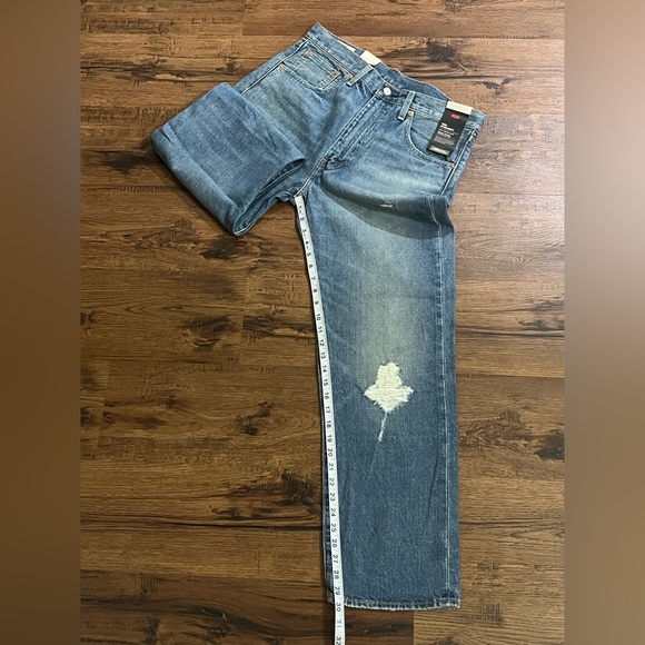 Levi’s Premium 50s Distressed Selvedge Straight Jeans ‘Blue’ (size mens W32xL30) - Picture 2 of 14